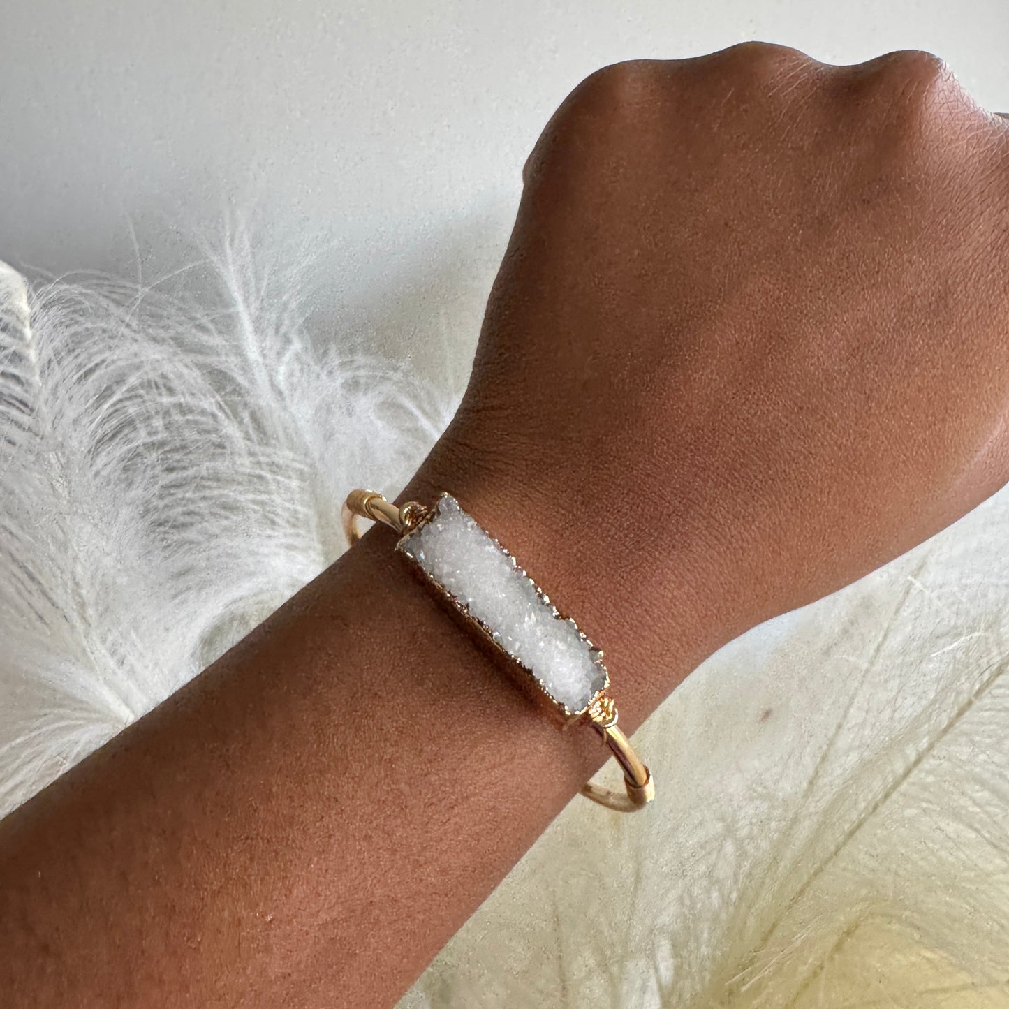 Clear Quartz Bangle